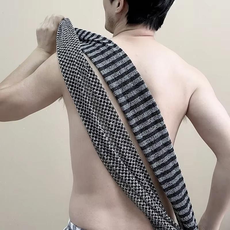 1pc Blissal Shower Scrubber 25 100cm Extra Long Exfoliating Washcloth Exfoliating Shower Towel Bath Exfoliating Towels