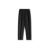 Li Ning Solid Color Elastic Waist Straight Leg Knitted Sports Pants Men bottoms Black AKLS451-1