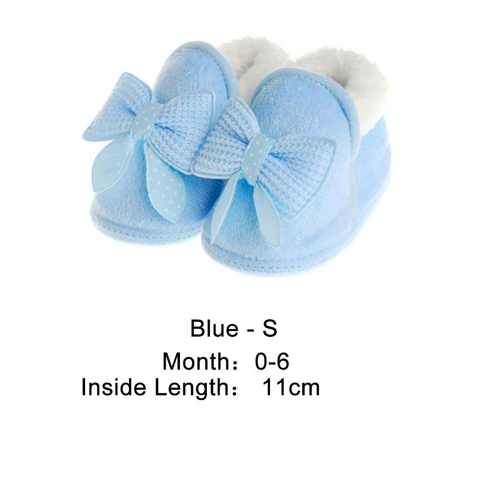 Crib Bebe Toddler Newborn Baby Shoes Winter Prewalker Warm Boots Bowknot