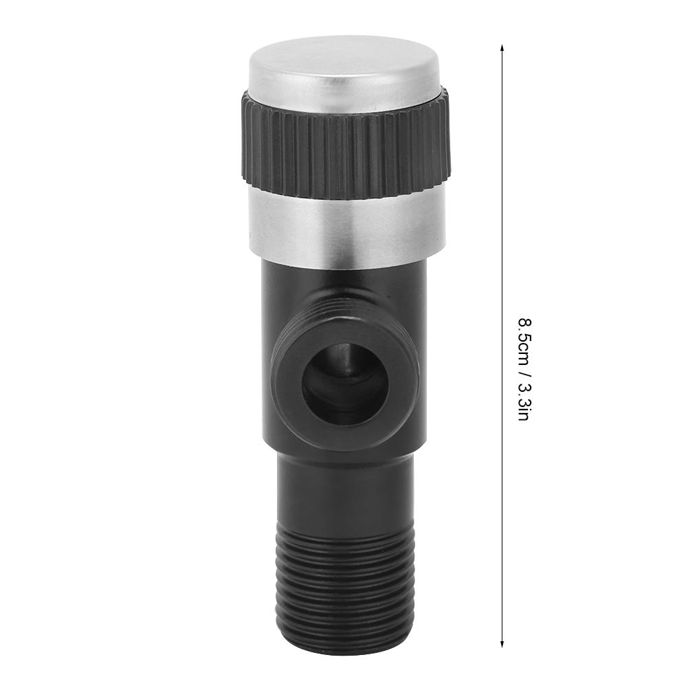 G1 2in Stainless Steel Black Hot Cold Water Faucet Triangular Angle Valve Toilet Check Valve