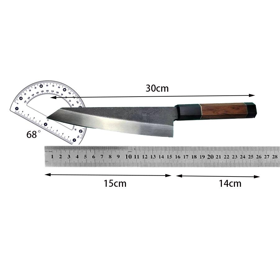 6 Inch Deba Knife Single-Edge Blade Slicing Cleaver Sashimi Slicing Meat Vegetables Utility Kiritsuke Japanese Kitchen Knives