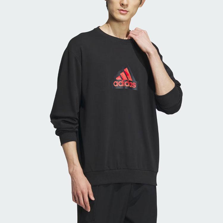 adidas FW23 Year Of The Dragon CNY Series Embroidered Logo Sweatshirt Men Tops Black IT3989