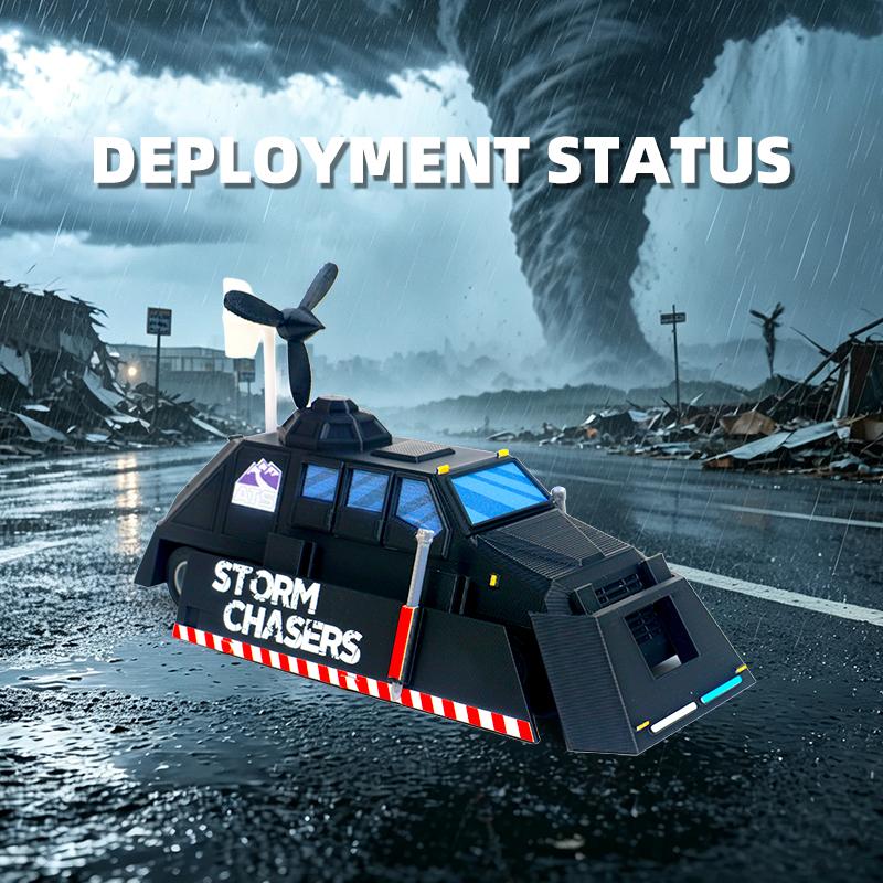 Deployable TIV2 Tornado Intercept Vehicle Static Scale Model Collectible Desk Ornament Gift For Storm Chaser Meteorology Fans