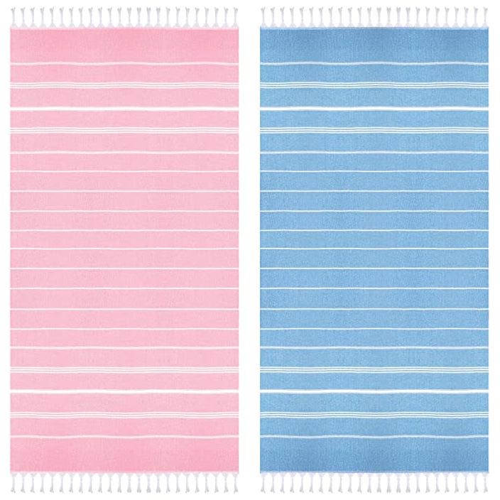 Extra-Large Sand-Free Turkish Beach Towel for Travel, Pool, and Bath