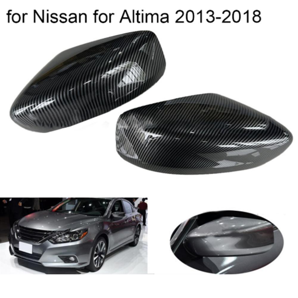 Car Side Rearview Mirror Cap Wing Mirror Cover Fit For Nissan For Altima 2013-2018 Carbon Fiber Style Pattern Car Accessories