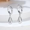 Original Niche Design Cool and Aloof Style Round Water Droplet Smooth Ear Buckle Earrings Simple and Personalized