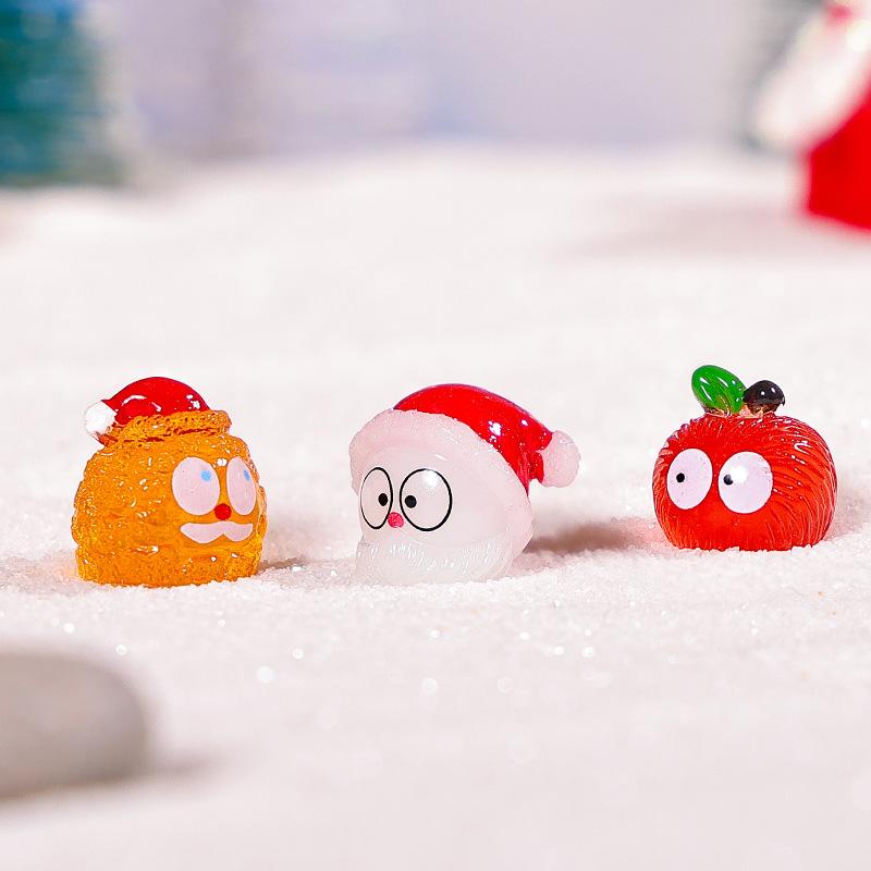 Christmas Micro-landscape Sprites, Colorful Coal Ball Ornaments, Home Desktop Resin Craft Decorative Small Ornaments
