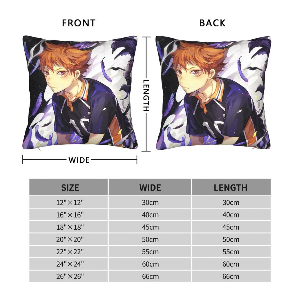 Nishinoya YuuHaikyuu Anime Quadratische Kissenbezüge Bokuto Volleyball Manga Kissenbezug Reißverschluss Dekor Kissenbezug für Bett