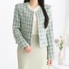 Morris Coming Home Long Sleeve Jacket Check Pattern Fringe Tweed M2602jk022a