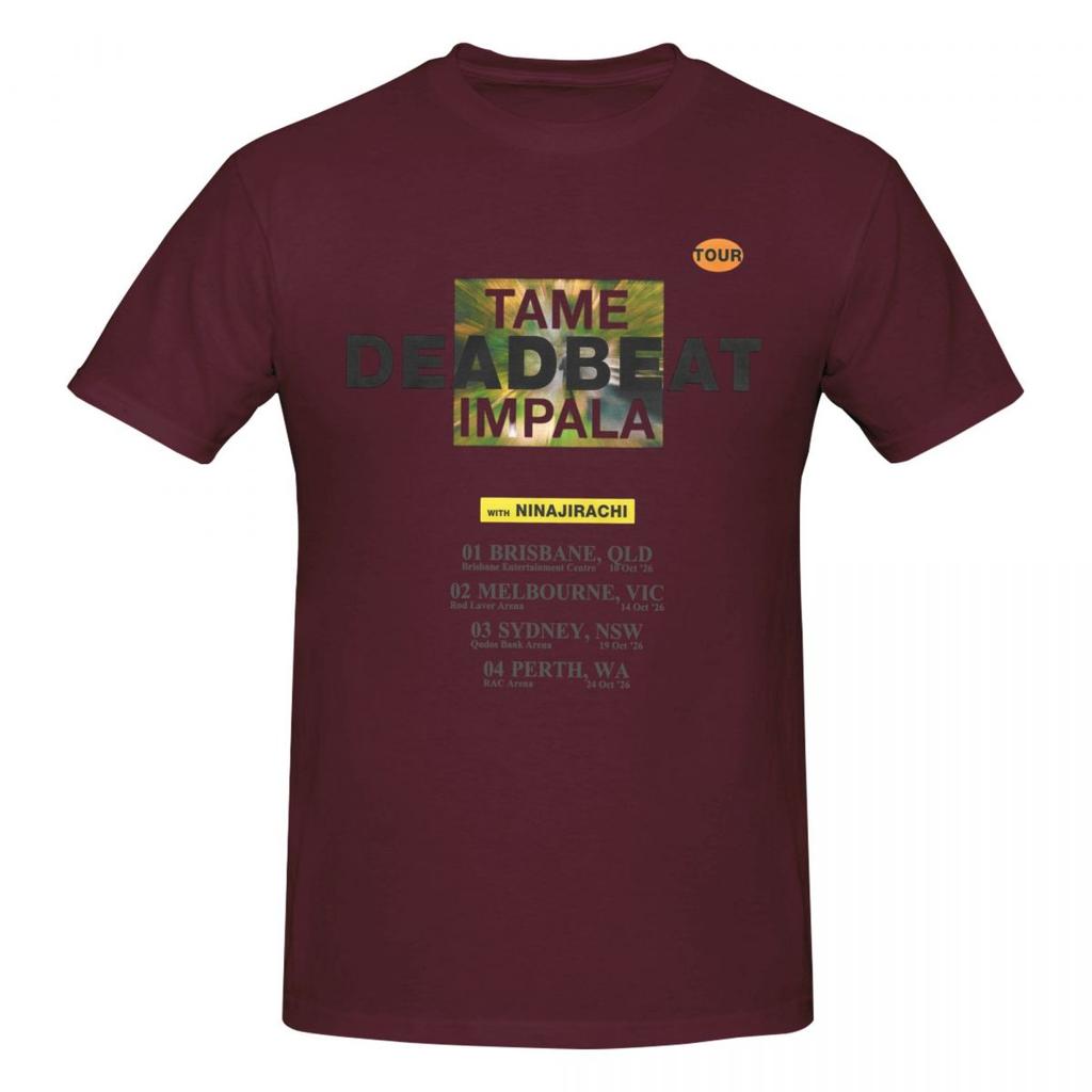 Tame Impala Deadbeat Tour 2026 T-shirts tendance Graphique Y2k Uniques Personnalisés Unisexe T-shirts Unisexe Vêtements
