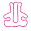 20PCS   Plastic Coated Wire Paperclip Bear Shape Bookmark Clip File Notebook Holder