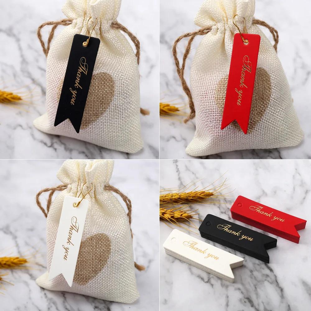 100 Stück Goldfolie Dankeschön-Anhänger Tortendekoration für Hochzeitsgäste Geschenk Geburtstagsfeier Etiketten Papieranhänger Geschenkeliste Karte