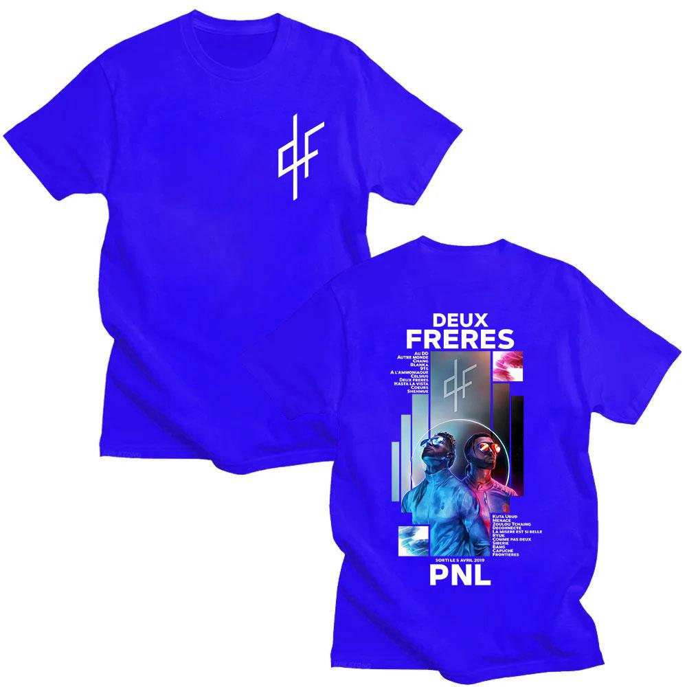 French Rapper PNL Le Monde Chico Album T-shirt Unisex's and Women's Summer Cotton Y2K Clothing Breathable Hip Hop Short Sleeve Top