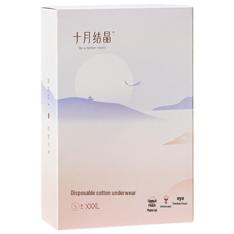 October Crystal Travel Disposable Maternity Briefs 5-Pack 3XL