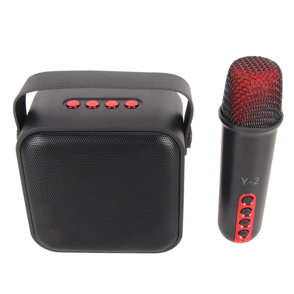 Mini Karaoke Machine Set Portable Bluetooth Speaker with 1 Wireless Microphone for Home Party KTV
