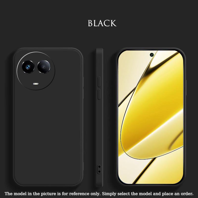 Liquid Silicone Case For Realme 11 10 Pro Plus 11X 11 5G 4G Matte Original Liquid Shockproof Straight Edge Ultrathin Protective Soft Cover Shell