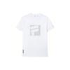 Fila Buchstaben Großes Logo Rundhals Lässig Bedruckt Kurzarm T-Shirt Herren Oberteile Weiß F11M227113FWT