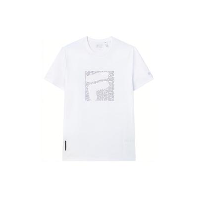 Fila Buchstaben Großes Logo Rundhals Lässig Bedruckt Kurzarm T-Shirt Herren Oberteile Weiß F11M227113FWT