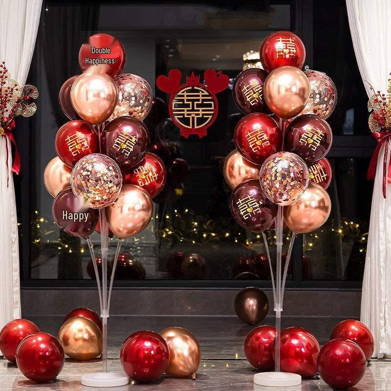 Romantic Wedding Room Balloon Decoration Set for Bedroom and Table