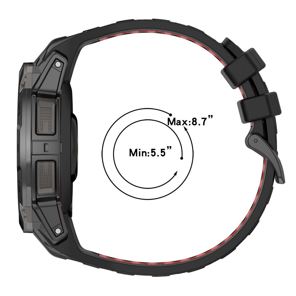 Dvoubarevný silikonový řemínek Pro Garmin Instinct 3 50mm 45mm Oficiální pohodlný náramek Pro Garmin Instinct 3 45mm 50mm pásek
