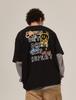 FLATWAVE IN SEOUL Doodly Print T-Shirt Black