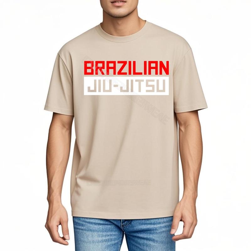 T Shirt Unisex Casual Short Sleeve Shirt Brazilian Jiu Jitsu Text Design Brand Plus Size Tshirt Fashion Lightweight Tee Casual