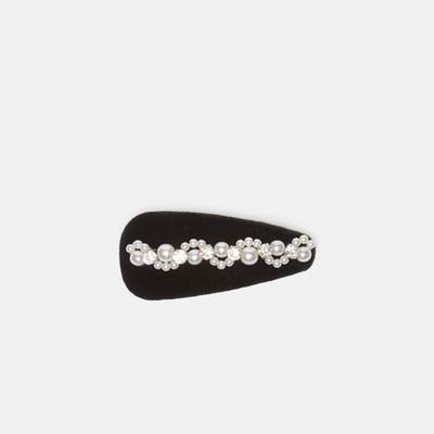 SUECOMMA BONNIE Jewelry Pearl hairpin(black)_DSAAA25516BLK