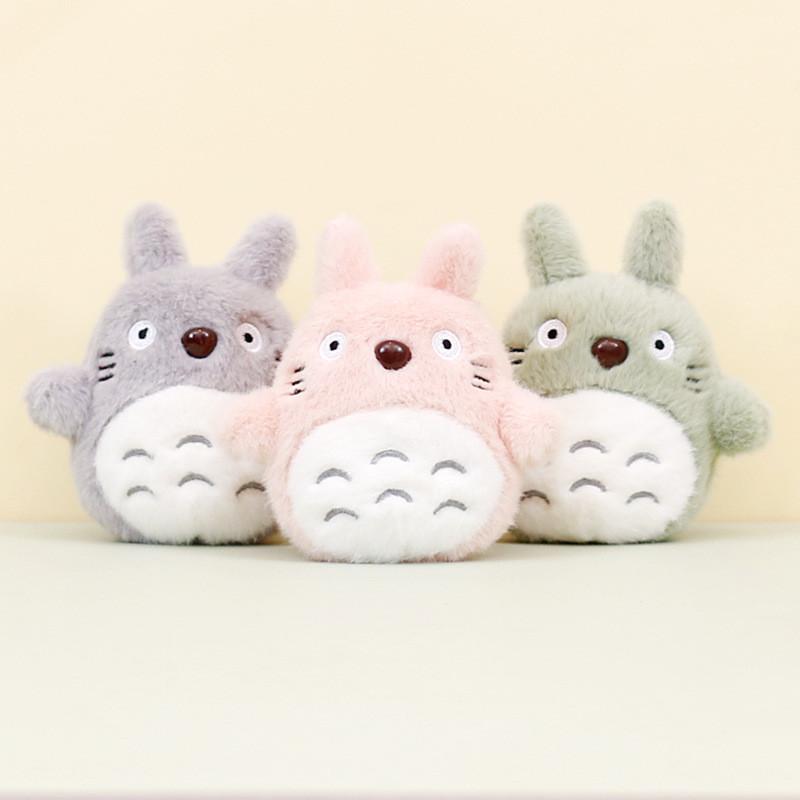 Portachiavi Peluche Totoro Carino Peluche Corto Ultra-morbido Ciondolo per Borsa Regalo per Coppie Portachiavi