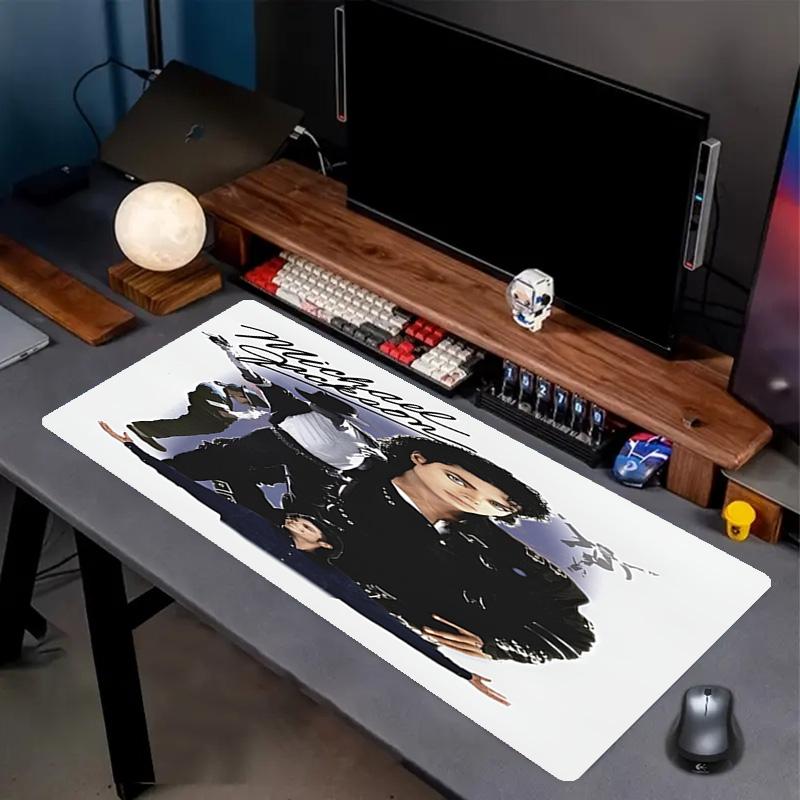 Alfombrilla de ratón con estampado de Michael Jackson, Alfombrilla antideslizante para teclado de escritorio, para PC Portátil Gaming Trabajo Uso Diario, Regalo Sorpresa Fresco para Festival