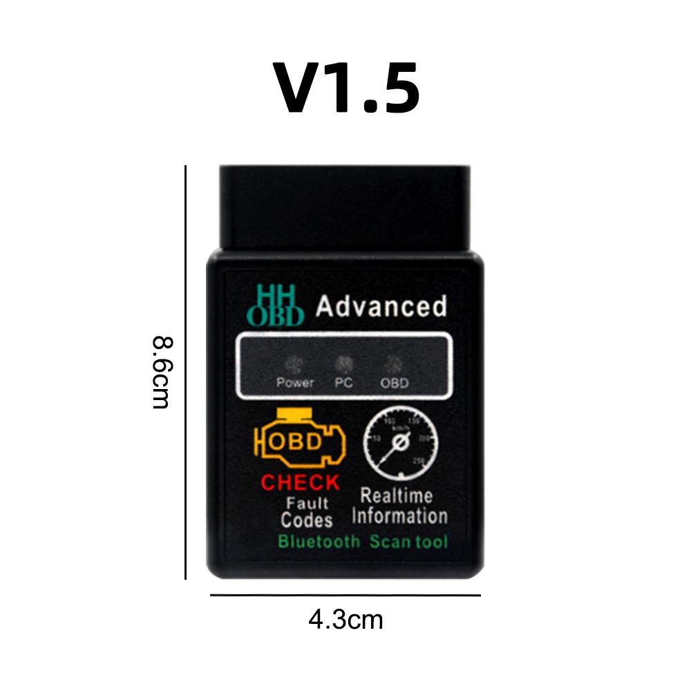 OBD2 Scanner Car Elm327 V1.5 Code Reader Car Mini OBDII Diagnostic Tools Bluetooth Diagnosis Scanner for Android IOS Windows