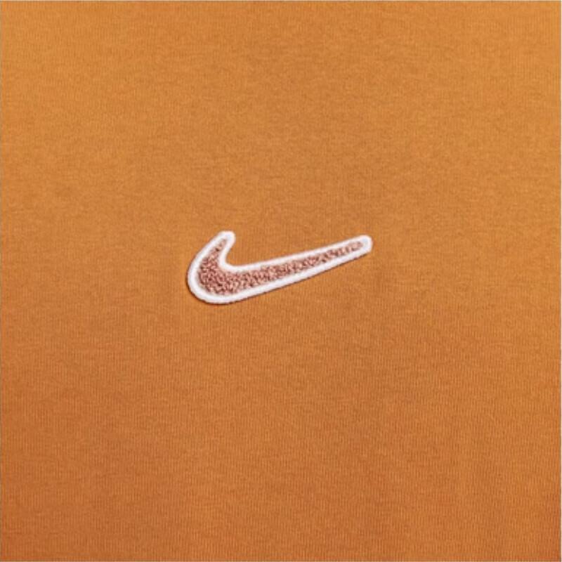 Nike Crew Neck Pullover Solid Color Short Sleeve T-Shirt Men Tops Orange FV7727-815