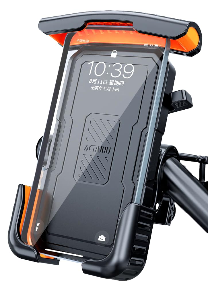 

Sugarello Bicycle Smartphone Smartphone Mobile Phone Easy Strong Vibration Angle Adjustment Holder, Stand, Holder, One-Handed Operation, Installation, чёрный