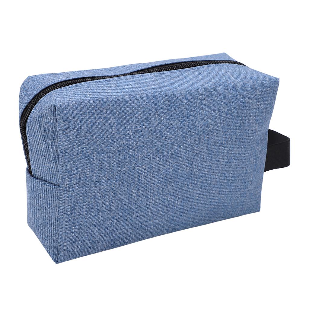 2Pcs Storage Bag Travel Cosmetic Bag Waterproof Canvas Toiletry Pouch for Make Up Skin Care ProductBlue