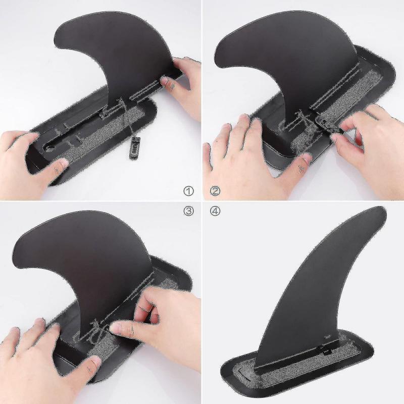 8 Inch Removable Universal Surfboard Sup Fin With Fin Base, Detachable Center Fin Stand Up Paddle Bo
