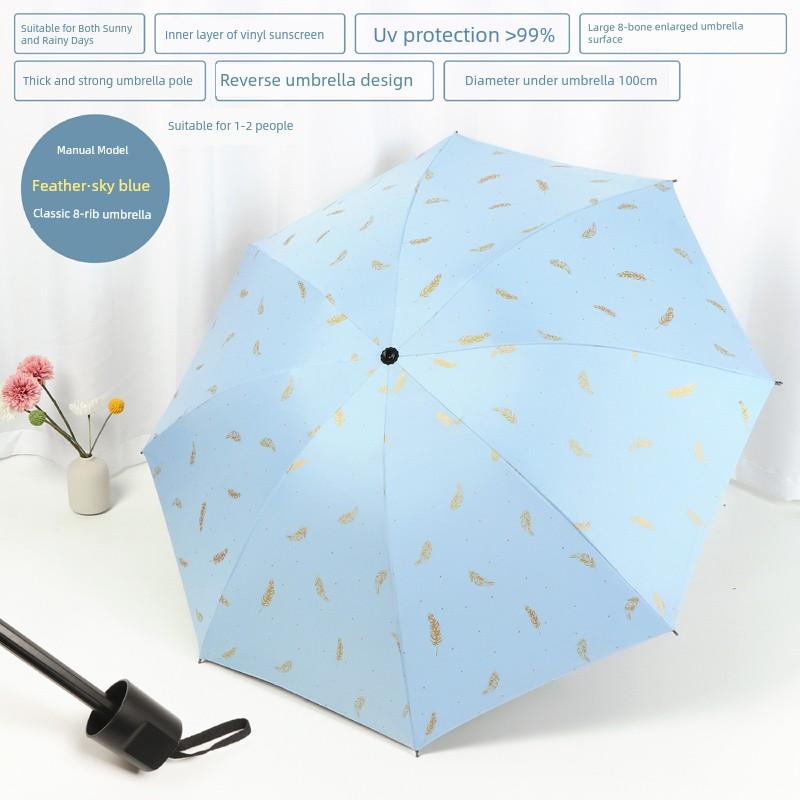 Dual-Purpose Umbrella for Girls, Foldable, Stylish, Compact, Portable, Automatic Sunshade, Sun Protection, Uv Protection, Sun Umbrella