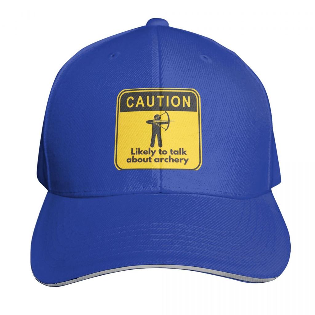 Caution Likely To Talk About Archery Baseball Cap Icon Beach Hat Summer Hat Cute Hats Women Unisexs