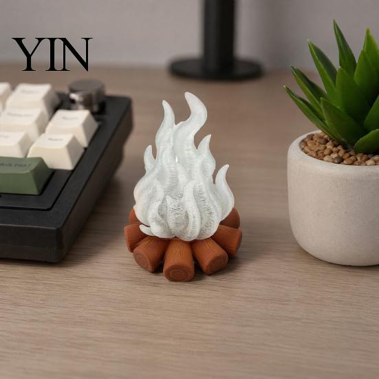 Elegant Home Interior Ornaments 3D Printed Glow in The Dark Campfire Ornament, Centerpiece, Firewood Lamp, Modern Table Creative Bonfire Decoration