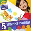 CRAYOLA Spill-Proof Washable Paint Set, 5-Color with Paper Sheets