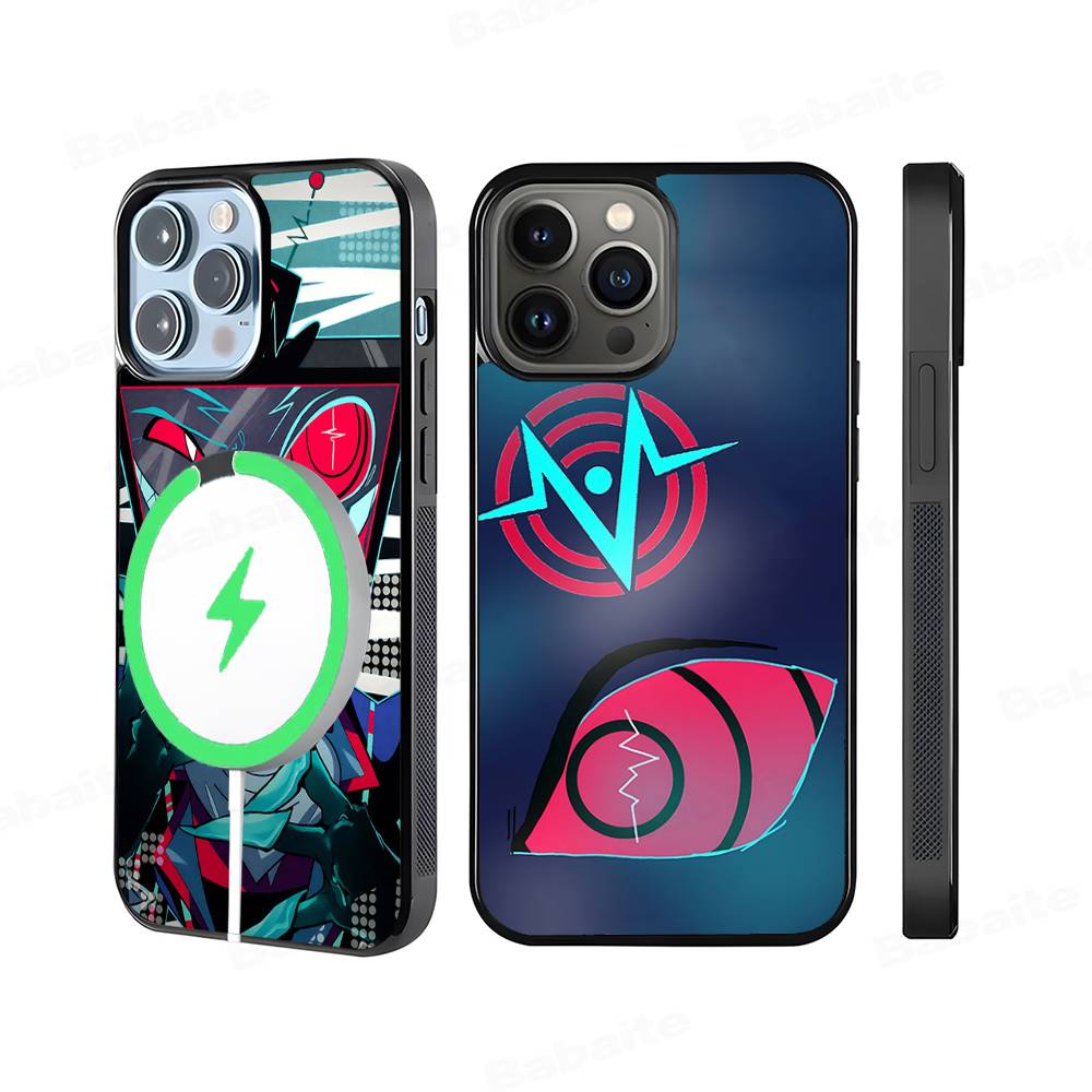 H-Hazbins-Hotels Magnetic Phone Case For IPhone 16 15 14 13 12 11 17 Pro Max Plus Wireless Charge Cover