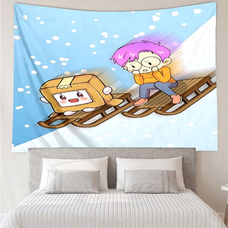 LankyBox Print Tapestry, Backdrop, Easy Setup, Ideal for Bedroom, Office & Living Room, with Aesthetic Wall Hanging Decor.