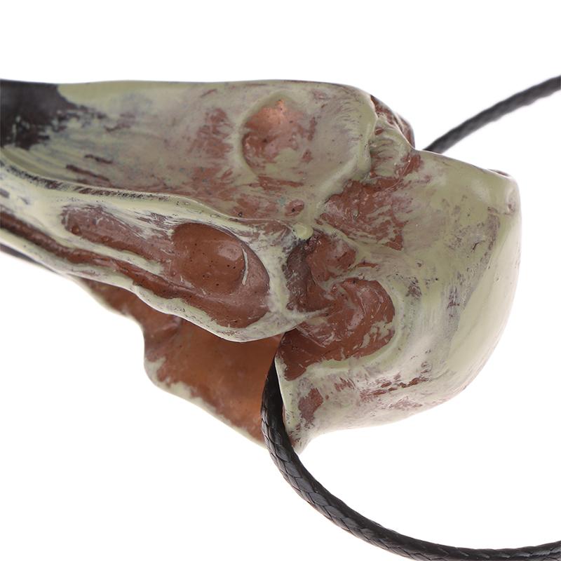 3D Goth Raven Skull Necklace Resin Replica Raven Crow Gothic Gift Halloween Raven Skull Necklace  Jewelry