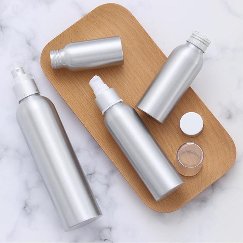50/100/120/150/200/250Ml Empty Aluminum Spray Bottle Cosmetic Bottle Mini Metal Atomizer Bottles Travel Size For Cosmetics