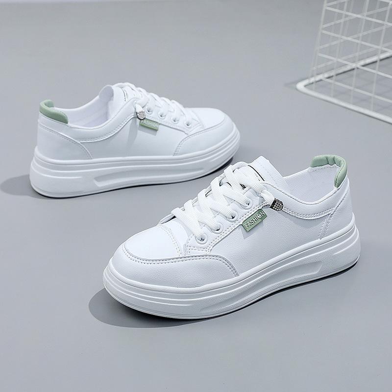 Frühling und Herbst Neue Flache Sohle Lederoberfläche Atmungsaktiv Lässig Port-Stil Studenten Board Schuhe Sommer