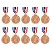 10Pcs Baseball Medals Metal Winner Medals with Neck Ribbon Competition Prize Medals Baseball Memorial Medal for Sports Games