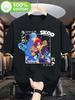 2026 Neujahr Herren Übergröße Anime Muster T-Shirt Schwere Baumwolle Skateboard Charakter Print Retro Harajuku Street Style Hemd