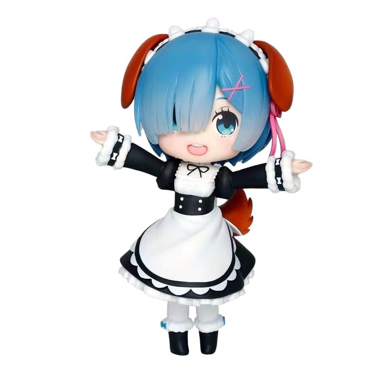 Re:life In Another World With The Soleil Q-version Rem Maid Puppy Cute Figure Pixiv Pretty Girl Model Ornament Toy Gifts