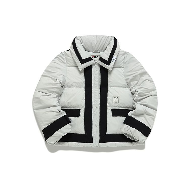 

FILA X Mihara Yasuhiro Collaboration Casual Warm Color Block Logo Printed Down Jacket Women Outerwear Gray F11W143904F-GY L