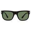 Persol Unisex Square Sunglasses Po3306s 95 31 Black 52mm 95 31