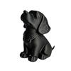 3D Printed Sitting Dog Figurine Modern Black Puppy Decorative Statue Animal Shape Sculpture