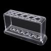 Clear 6 Holes 16.7*8*3cm Plastic Test Tube Stand Burette Shelf Test Tube Holder Test Tube Rack